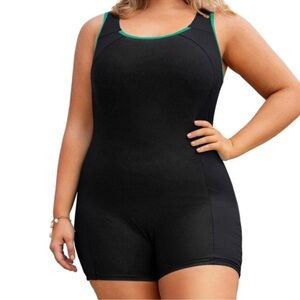 Hanna Nikole Plus Size Hollowed Out Back Swimwear Sz 22W